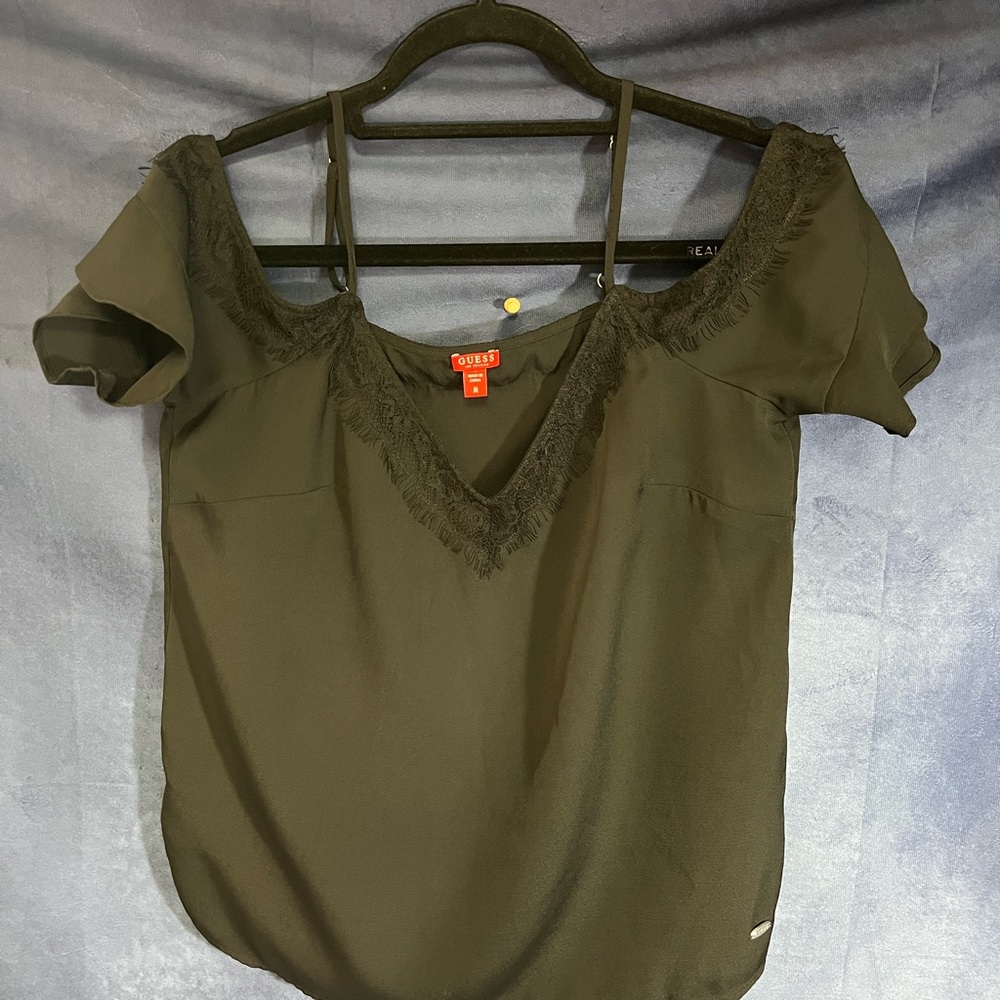 Guess Elegant Black Lace Top